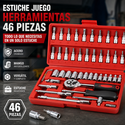 Estuche Juego Herramientas 46 Piezas